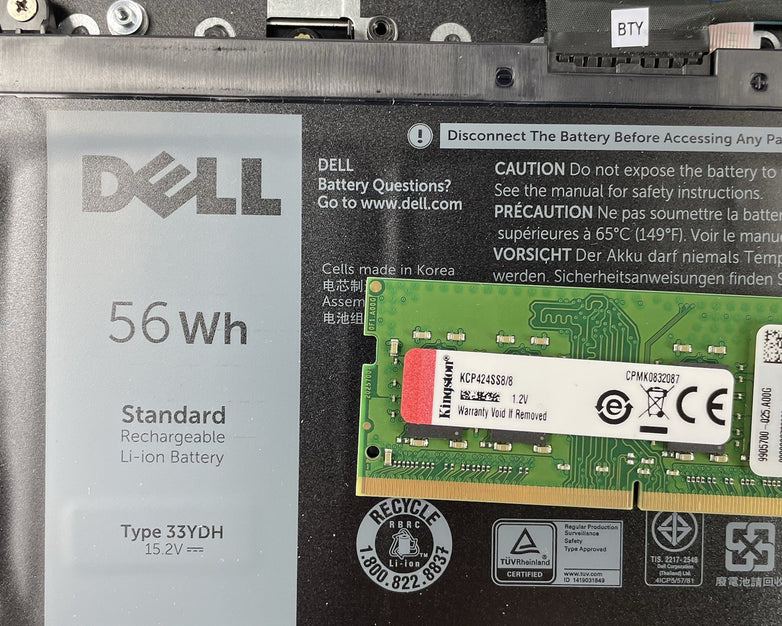 Dell Latitude 3500 15.6" Core i7-8565U 1.80 GHz 8 GB RAM No HDD No OS