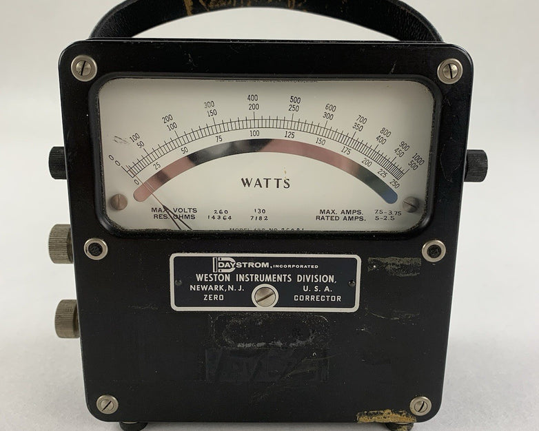 Weston Electric 432 26081 Watts Meter