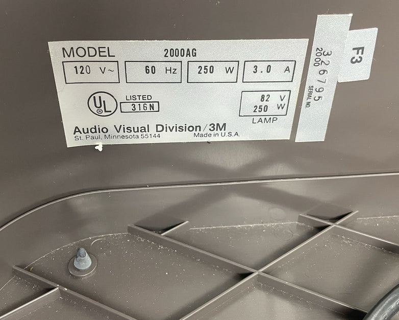 3M 2000AG Overhead Projector For Parts Not Working