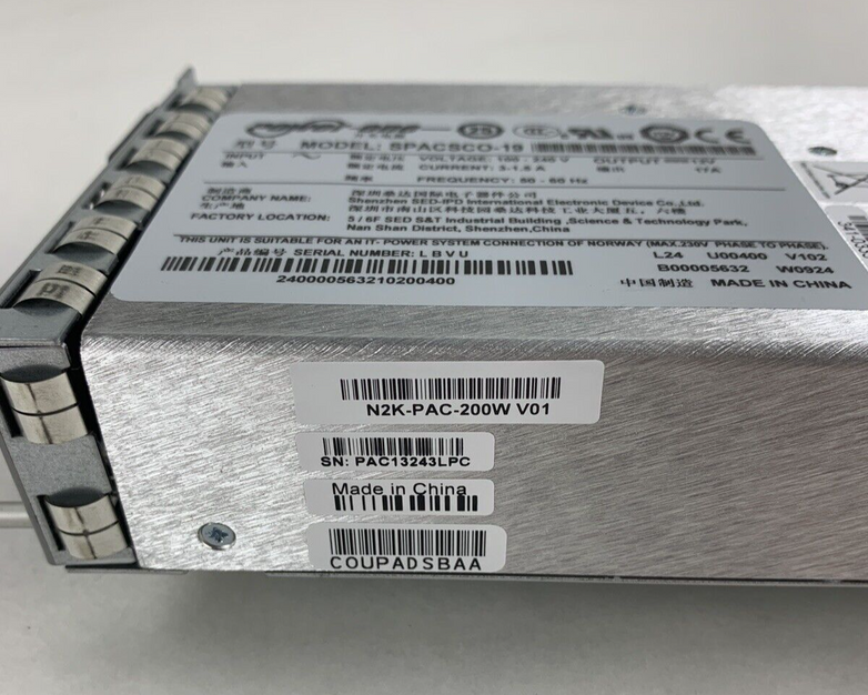 Power One Model SPACSCO-19 240V 12V 17A Power Supply Tested Genuine For Cisco