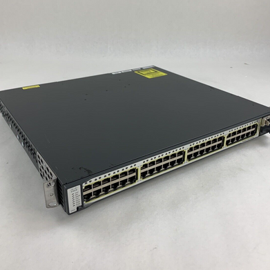 Cisco WS-C3750E-48TD-S V01 48-Port Gigabit Switch Tested Reset