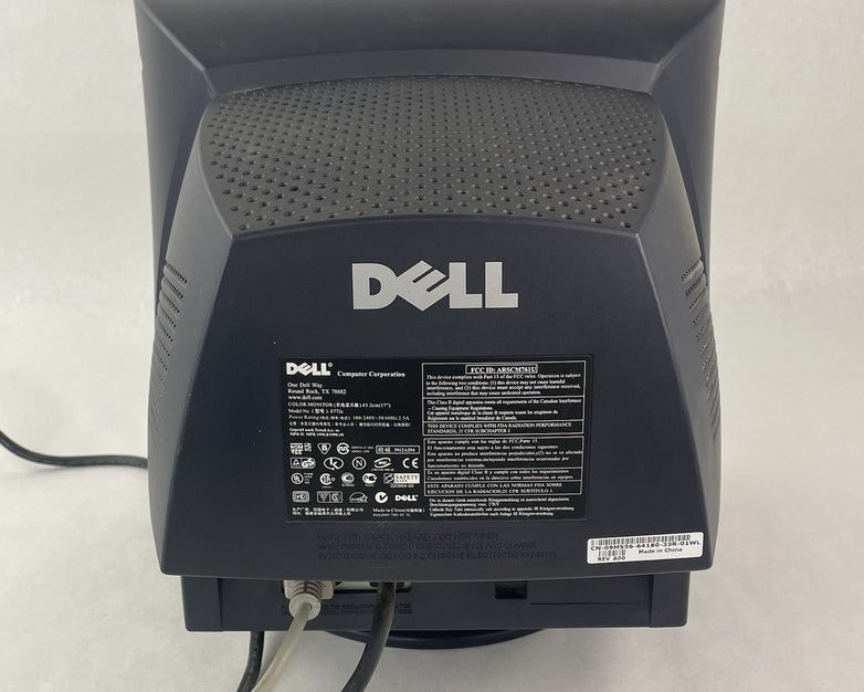 Dell E772c 17" Color CRT VGA SVGA Computer Monitor For Parts Or Repair
