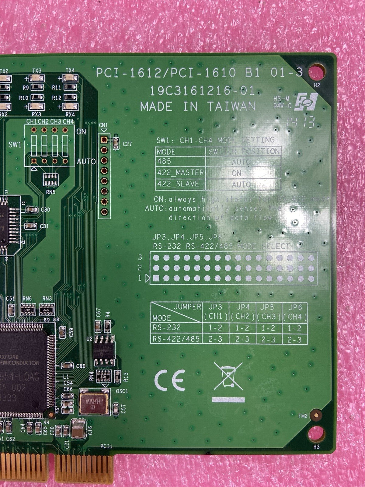 Advantech PCI-1612/PCI-1610 B1 01-3 Capture Card