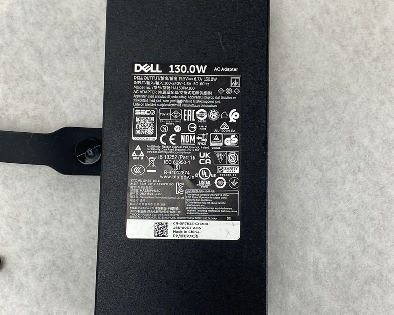 Dell HA130PM160 7.4mm 19.5V 6.7A 130W AC Power Adapter P7KJ5 (Lot of 6)