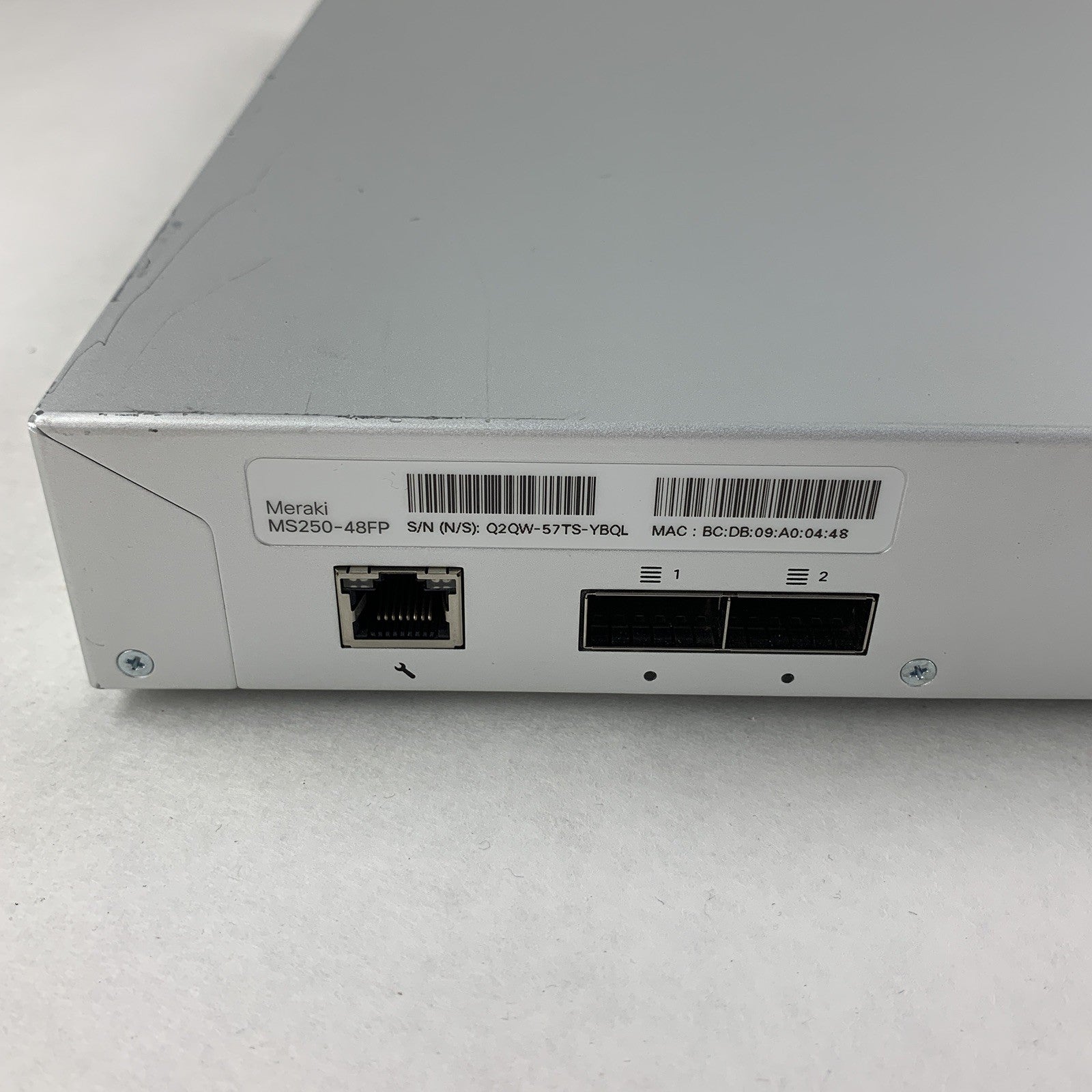 Cisco Meraki MS250-48FP-HW 48 Port Switch Unclaimed Tested Reset