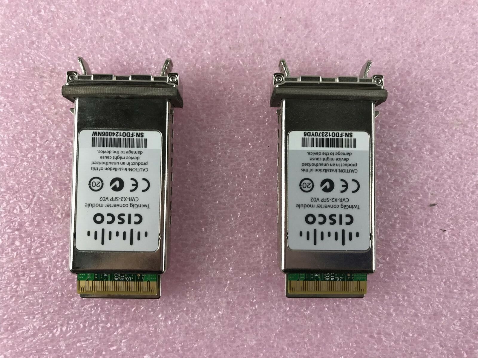 Cisco TwinGig Converter Module CVR-X2-SFP V02 (Lot of 2)