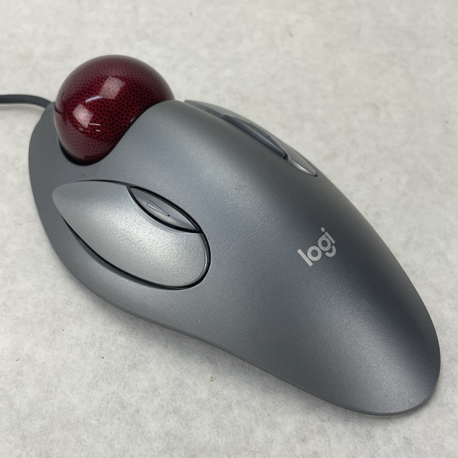 Logitech  T-BC21  Red Marble Mouse 804377-0000 USB Tested Working0