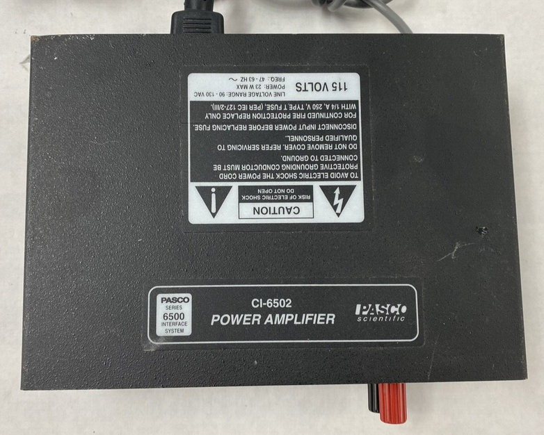 Pasco Scientific CI-6502 Power Amplifier with Power Cord Power Tested