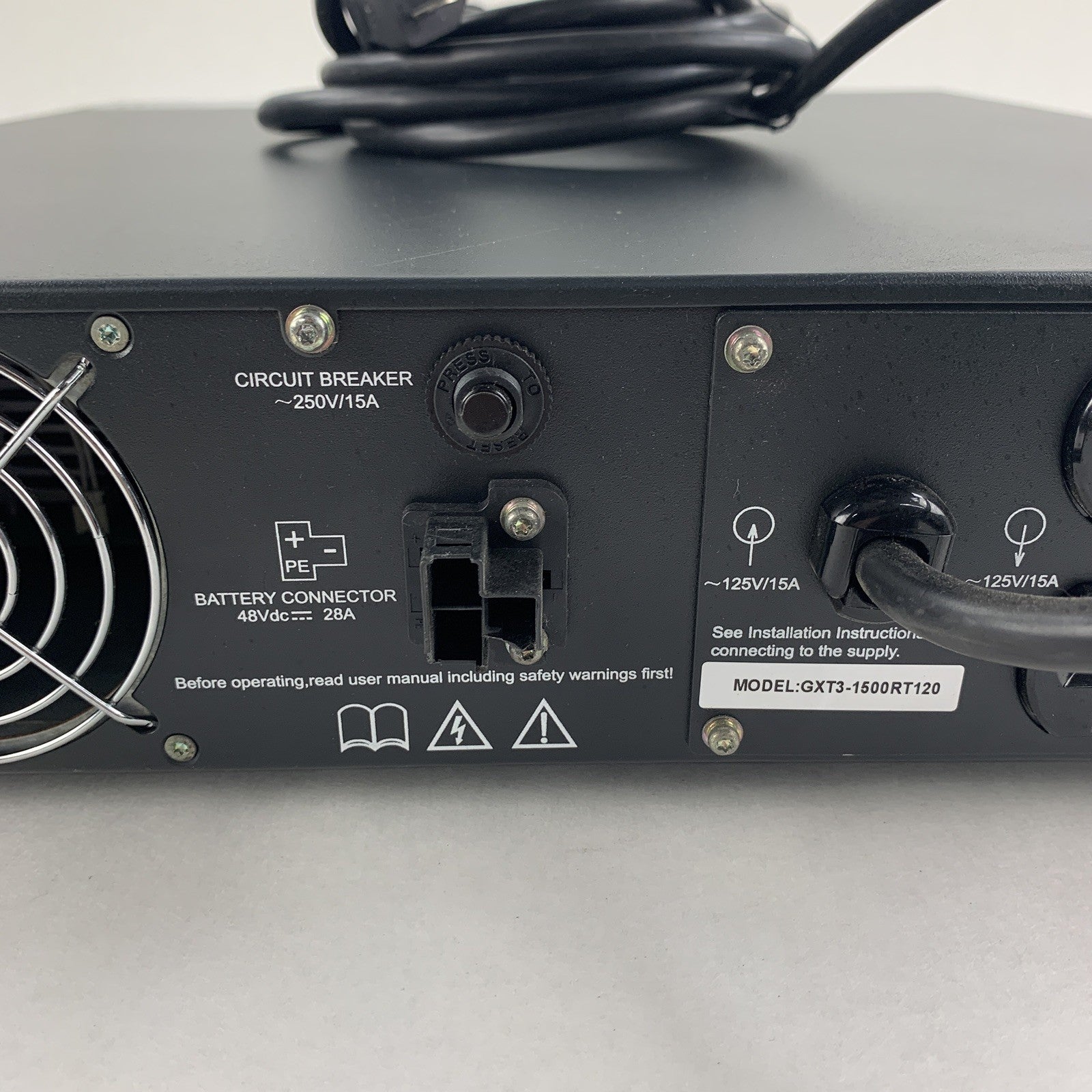 Liebert Emerson GXT3-1500RT120 UPS System Tested No Batteries No Caddy