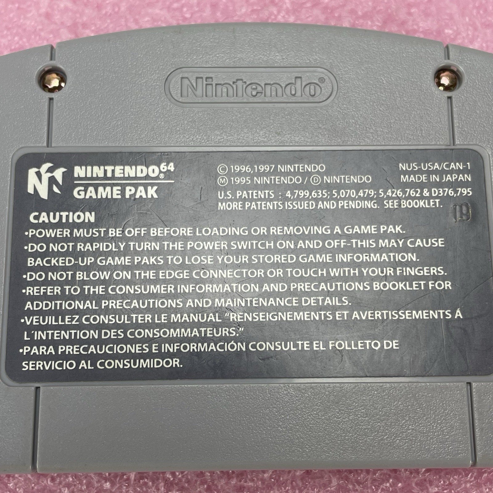Nintendo Mario Tennis N64 Game Cartridge 2000 Authentic OEM Untested7