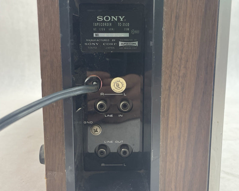 Sony TC-353D Reel to Reel Tape Recorder for Parts or Repair