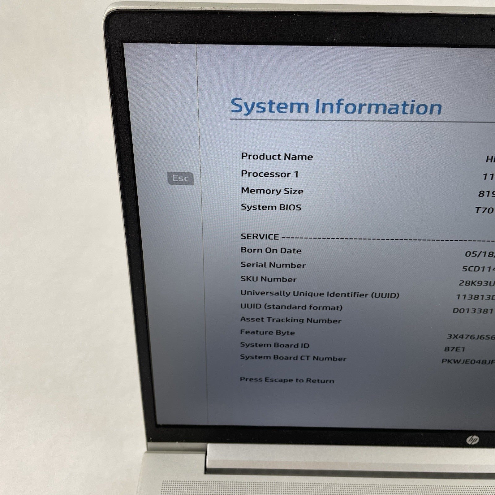 HP ProBook 450 G8 15.6" i5-1135G7 2.40 GHz 8 GB RAM No SSD/OS/AC - READ3