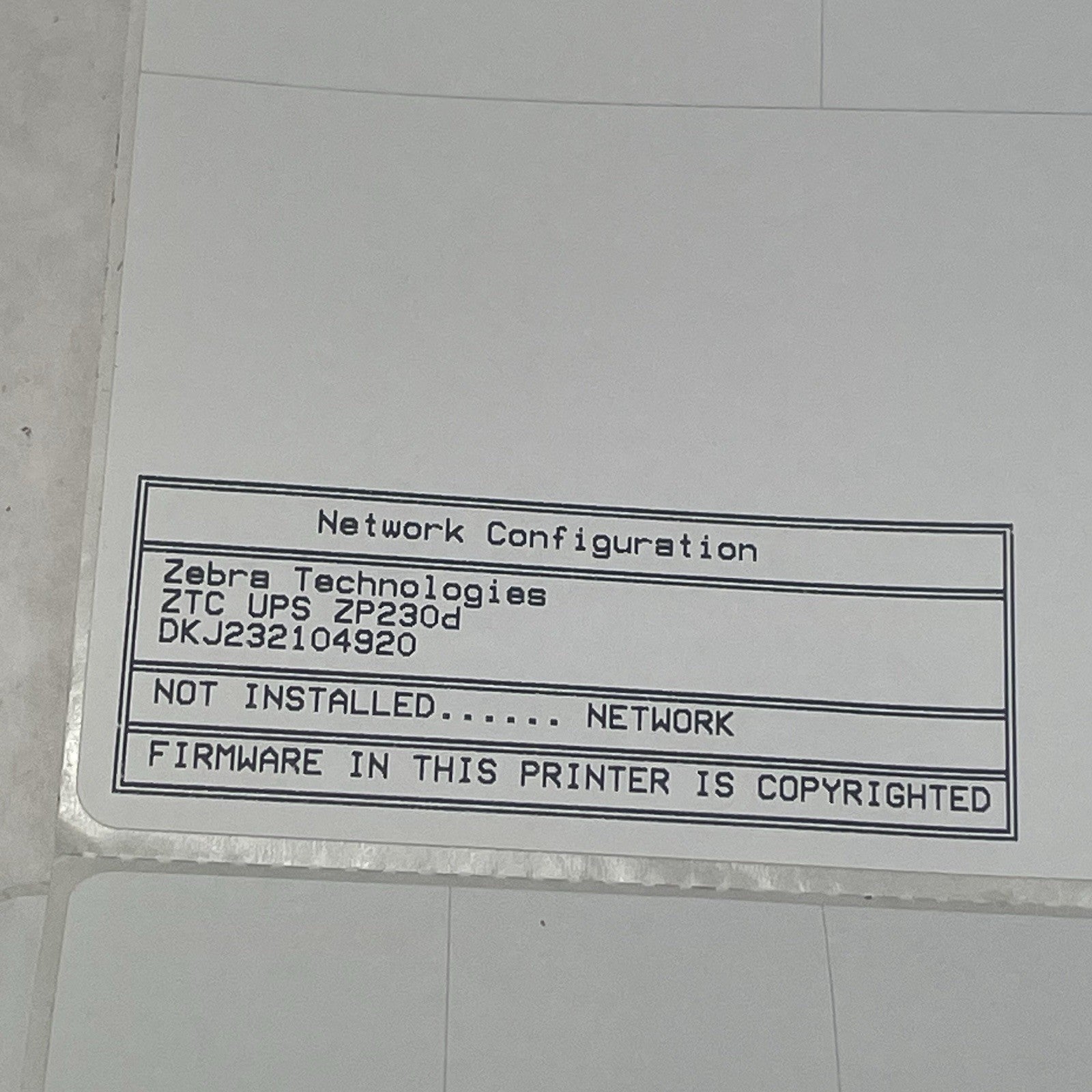 Zebra ZP230d Direct Thermal Label Printer Light is Out For Parts or Repair5