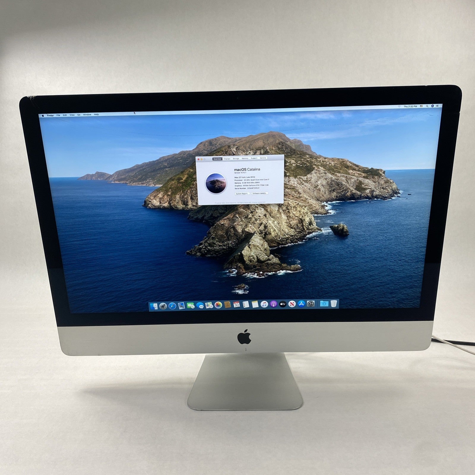 Apple A1419 iMac 2013 27" 3.5 GHz Core i7 8GB RAM 1TB HDD macOS 10.15.7