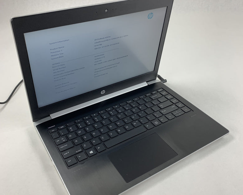 HP ProBook 430 G5 14" i5-7200U 2.5 GHz 8 GB Ram No OS No HDD No Bottom Cover