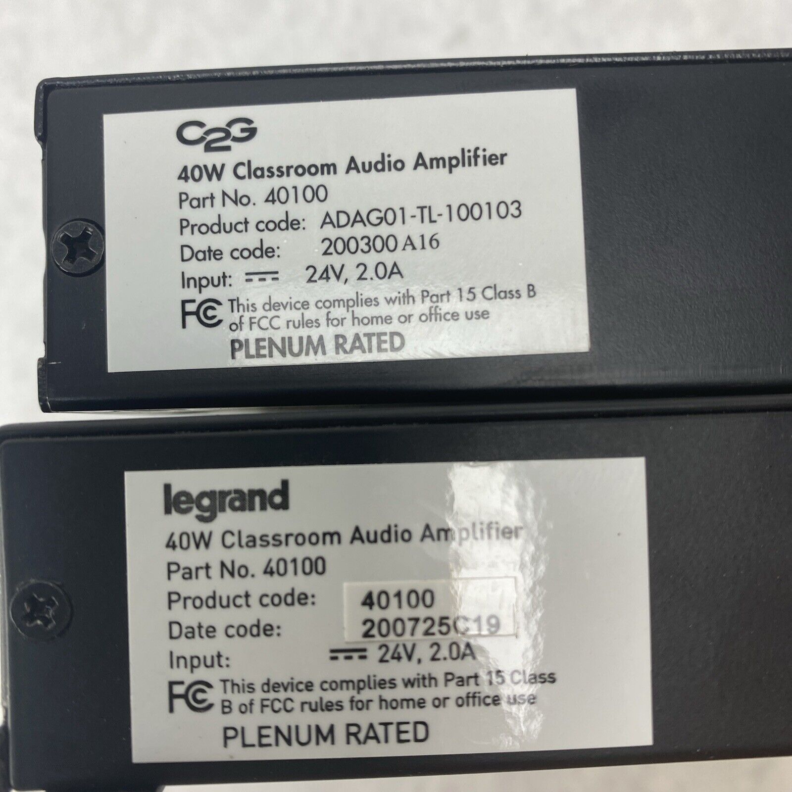 Legrand C2G Cables 2 Go 40100 Audio Amplifier Plenum Rated 40 Watts