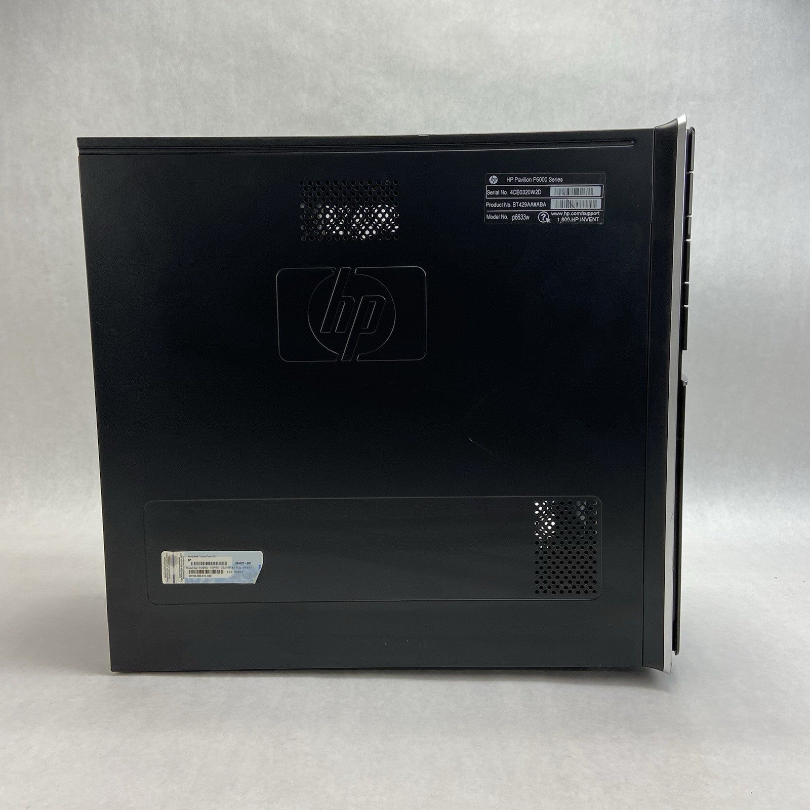 HP Pavilion P6633W MT AMD Athlon 2 x2 225 3.1GHz 4GB RAM No HDD No OS4