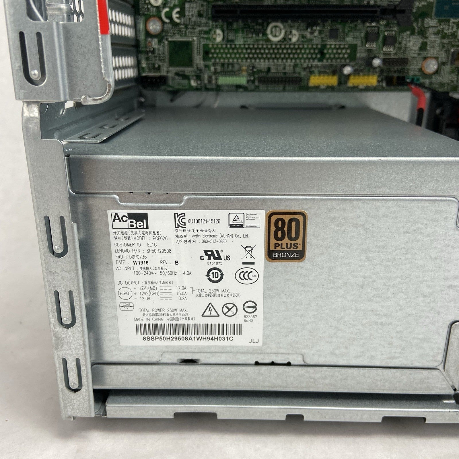 Lenovo ThinkCentre M920T MT Intel Core i5-8500 3GHz 8GB RAM No HDD No OS10