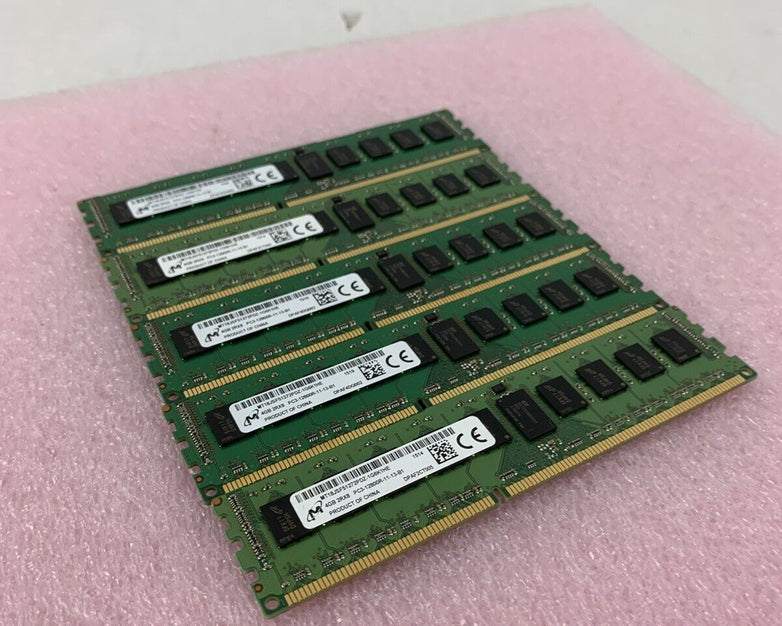 LOT OF 5 MT18JSF51272PDZ-1G6K1HF 4GB PC3-12800R-11-13-B1 2Rx8