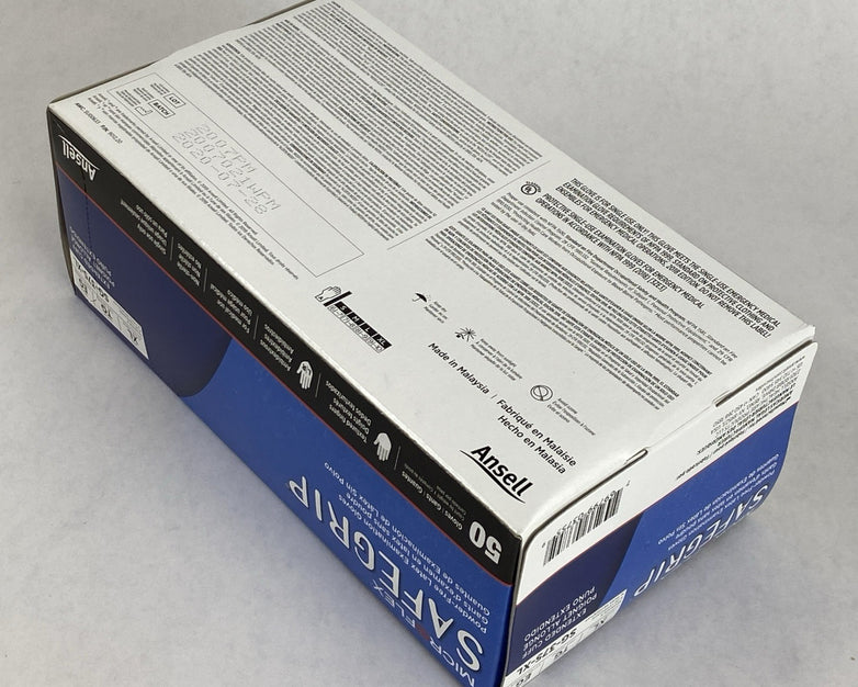 Ansell Microflex SafeGrip SG-375-XL Latex Exam Gloves Extra Large - 500 Count