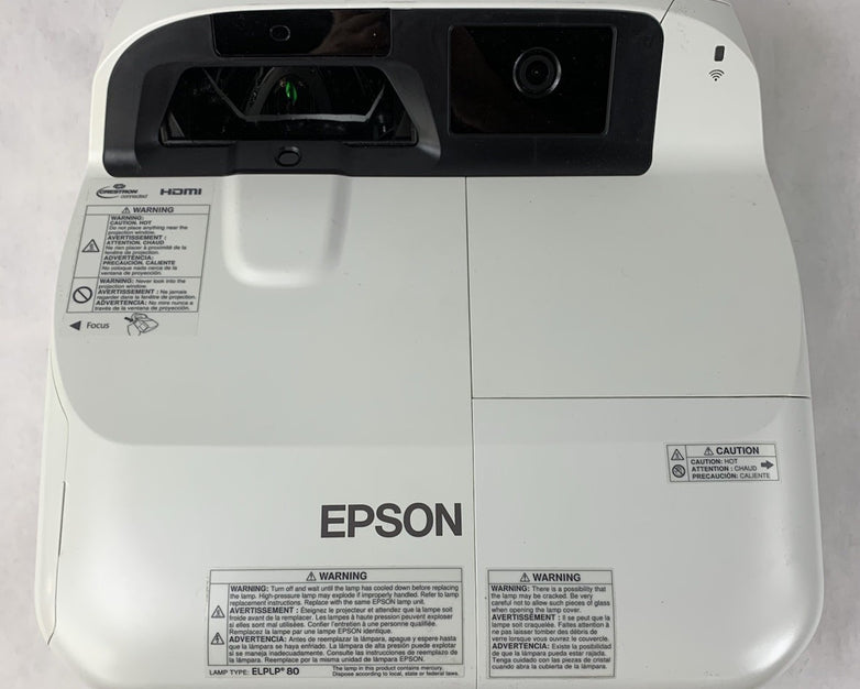 Epson BrightLink 595Wi H599A LCD Lamp Projector 2105 Lamp Hours - No Remote