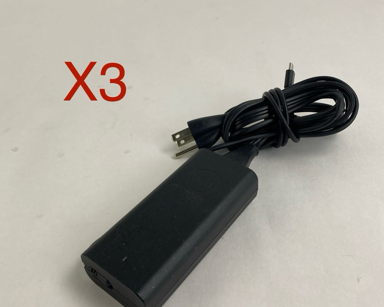 Dell DA65NM190 65W AC/DC Type C Adapter Mix lot of 3 w/ HA65NM190