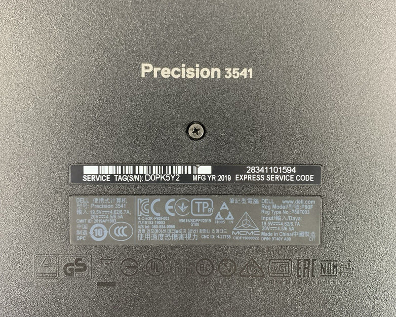 Dell Precision 3541 15.6" Laptop Intel i7-9750H 2.6 GHz 16 GB Ram No OS No HDD