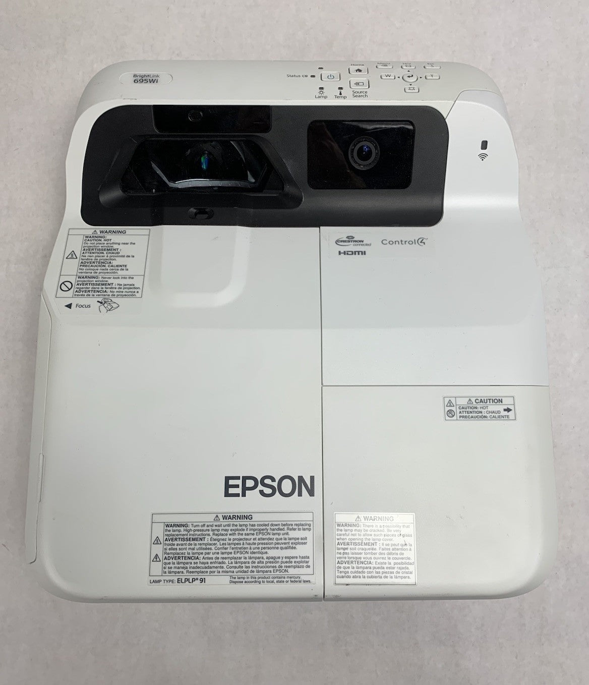 Epson PowerLite 695Wi H740A LCD Lamp Projector 5578 Lamp Hours - Dim No Remote5
