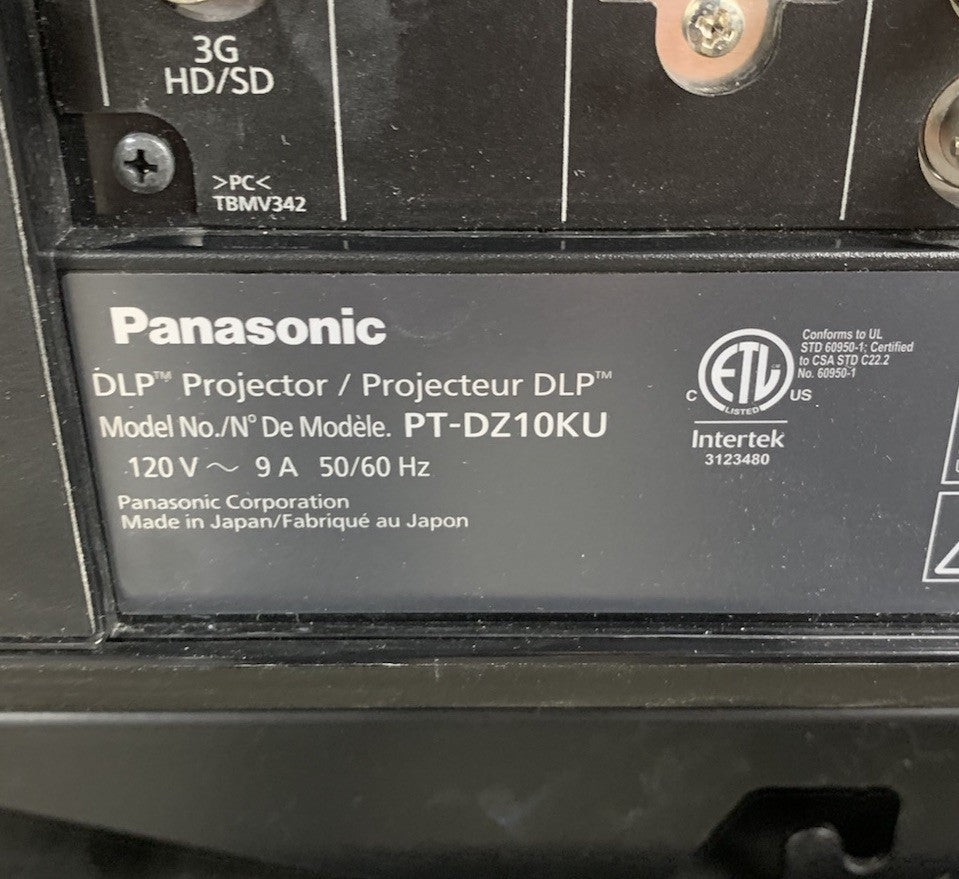 Panasonic PT-DZ10KU WUXGA DLP Lamp Projector - Tested No Lens No Remote9