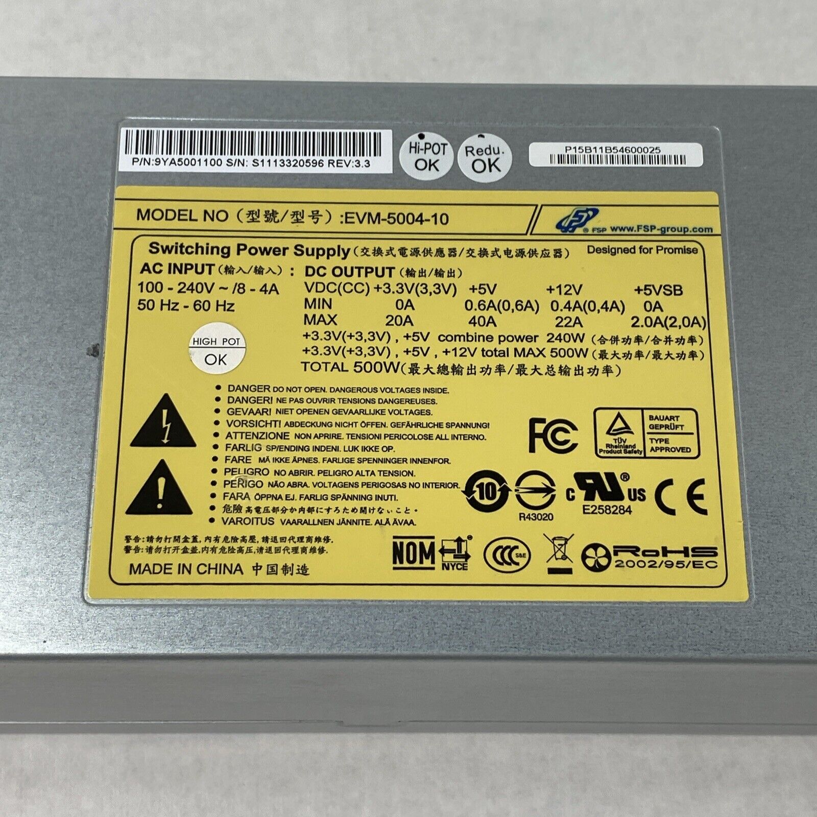 FSP EVM-5004-10 Switching Power Supply 500W