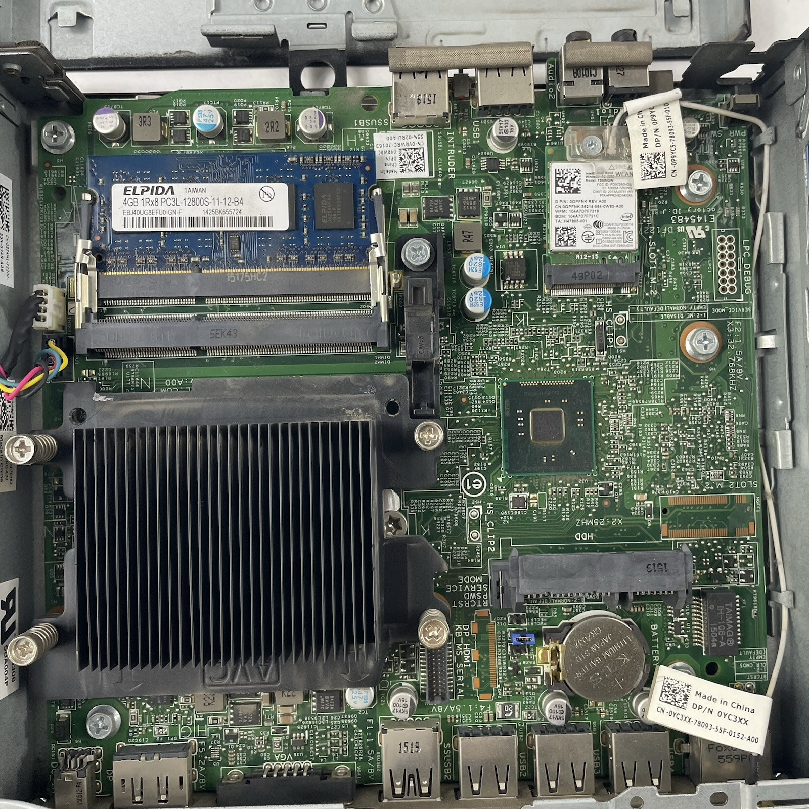 Dell Optiplex 3020M Micro i3-4160T 3.10 GHz 4 GB RAM No SSD/OS/AC13