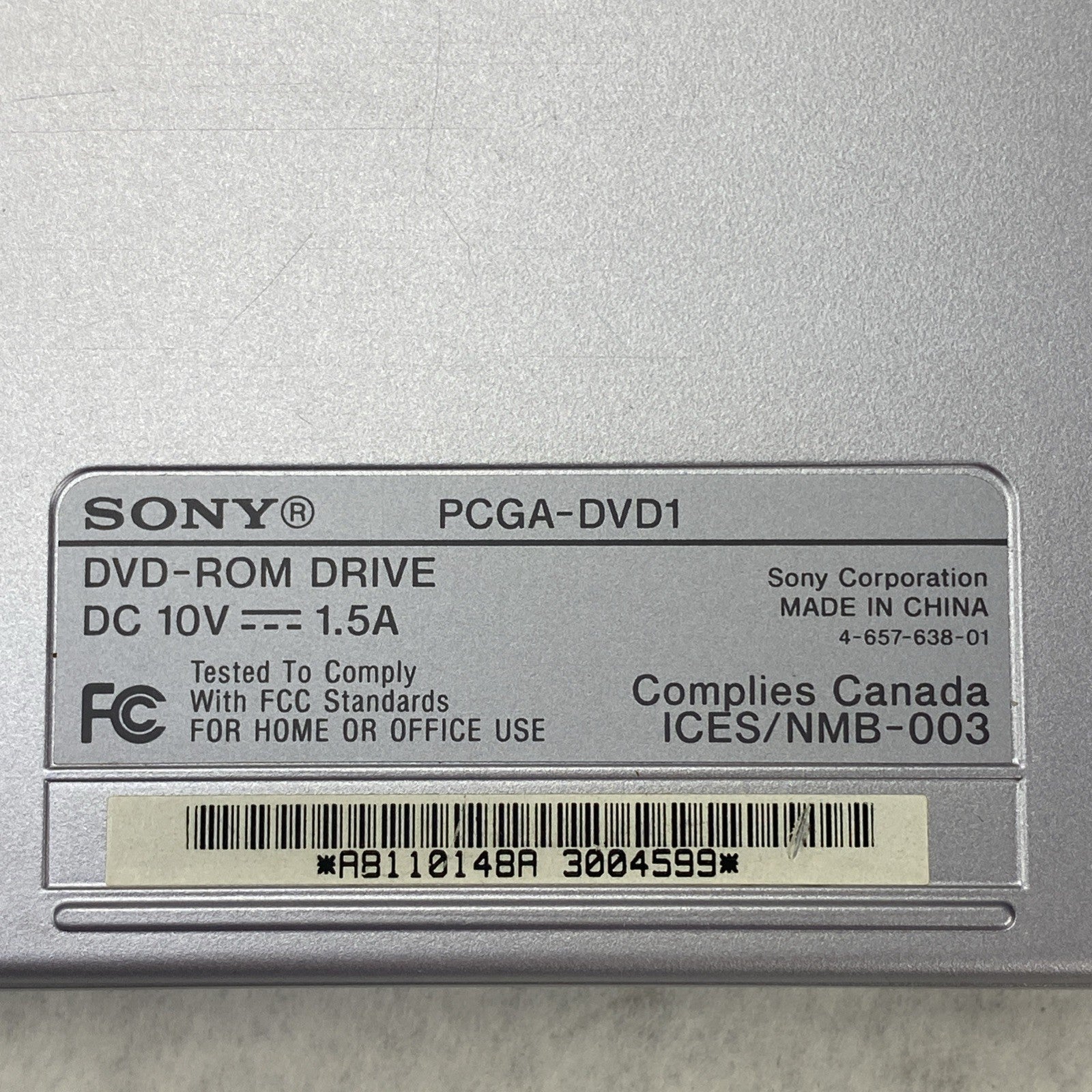 Sony VAIO PCGA-DVD1 DVD-ROM Drive - No Cables Parts or Repair9