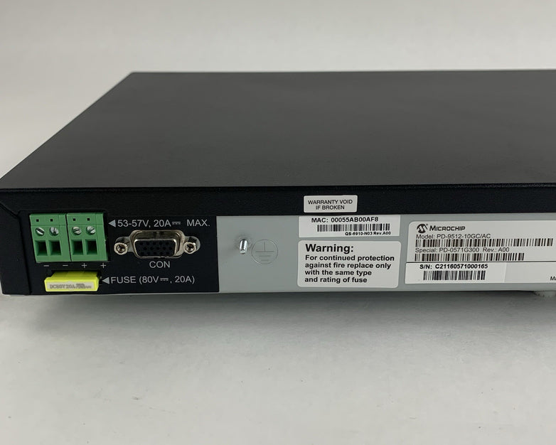 Microchip PD-9512-10GC/AC 12-Port BT 60W Switch Box Opened