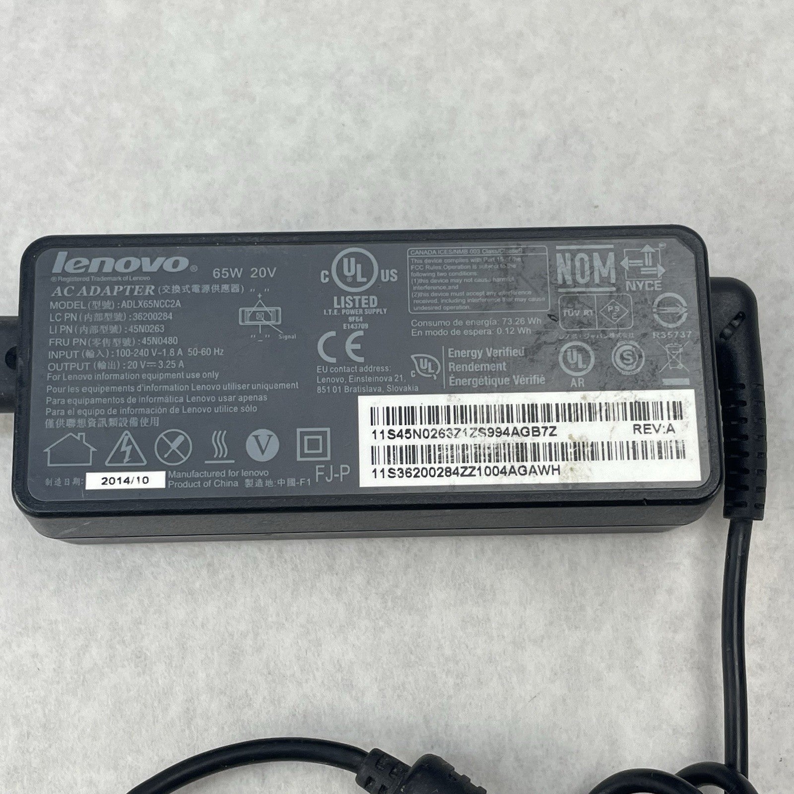 OEM Genuine Lenovo Thinkpad Charger ADLX65NLC2A T40 Lot of 94