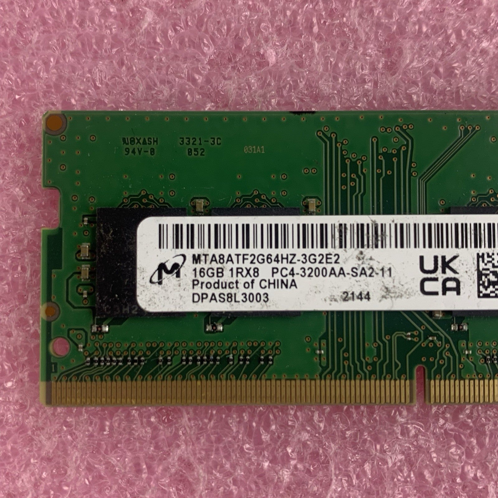 Micron MTA8ATF2G64HZ-3G2E2 16 GB DDR4 SO-DIMM PC4-3200AA  Laptop Ram Tested2