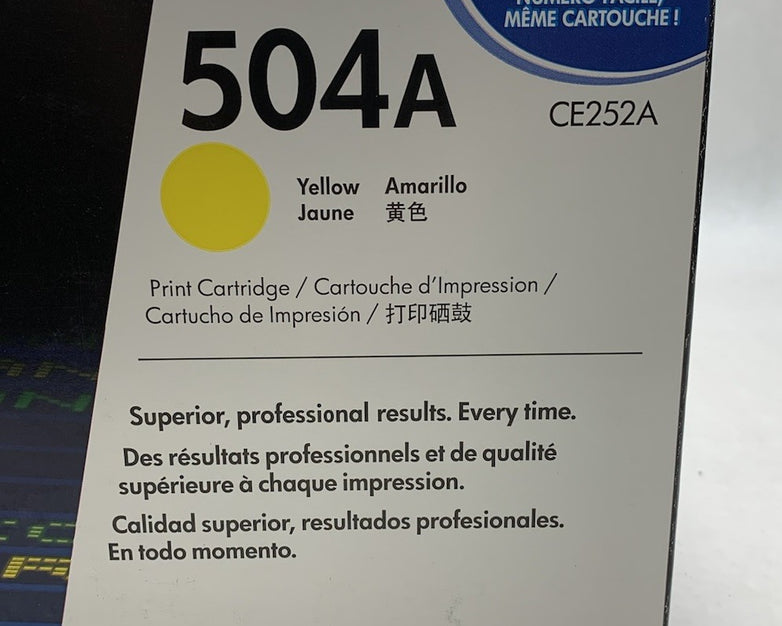 HP Laserjet 504A CE252A Yellow Print Cartridge Exp: Jul 2017