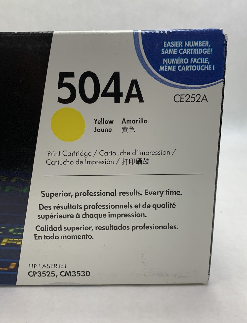 HP Laserjet 504A CE252A Yellow Print Cartridge Exp: Jul 20172