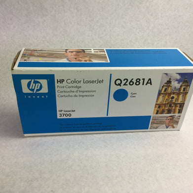 Genuine HP Laserjet Q2681A Cyan Toner Cartridge  Factory Sealed Box