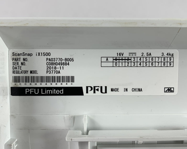 Fujitsu ScanSnap iX1500 PA03770-B005 Document Scanner