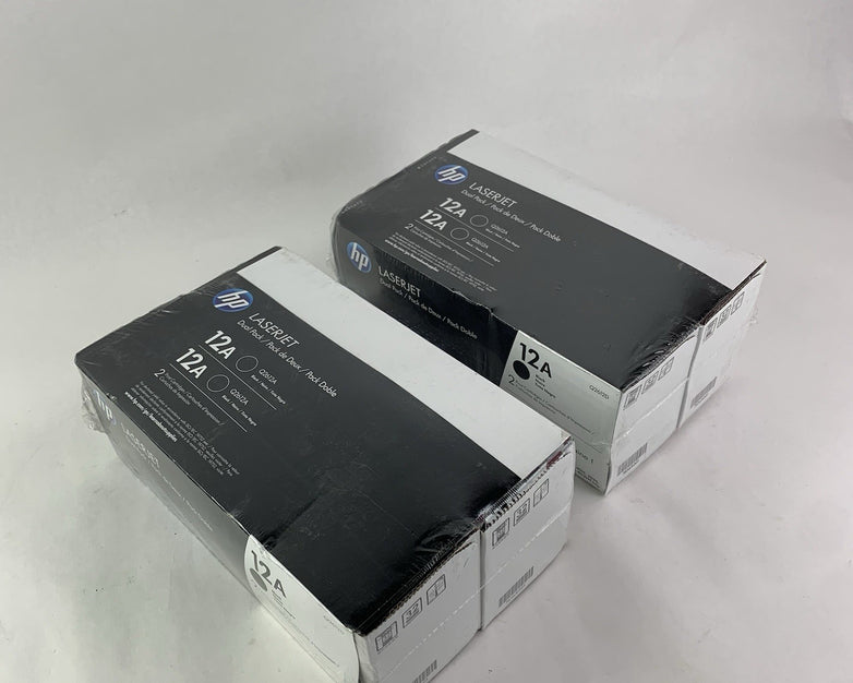 HP Q2612D LaserJet 12A Black Dual Pack Print Cartridges Pack of 2 - New