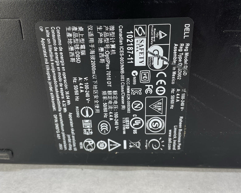 Dell Optiplex 7010 Desktop Intel i5-7470 3.20GHz 8GB RAM CD/DVD No HDD No OS