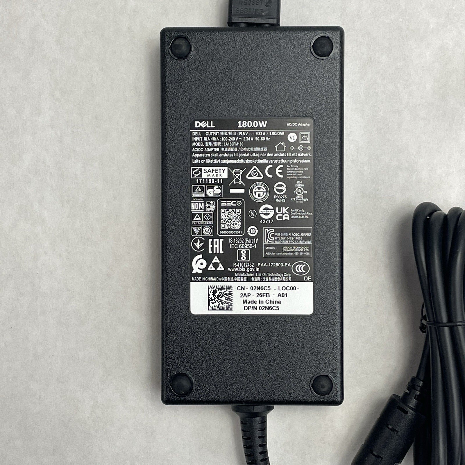 Dell LA180PM180 180W 19.5V 9.23A Laptop AC Power Adapter, 7.4mm Lot of 2