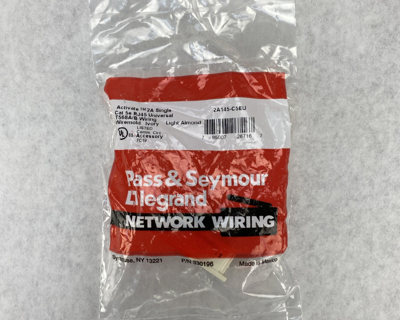 Pass & Seymour 2A145-C5EU Activate 2A Single Cat 5e RJ45 Wiremold Ivory - Lot 15