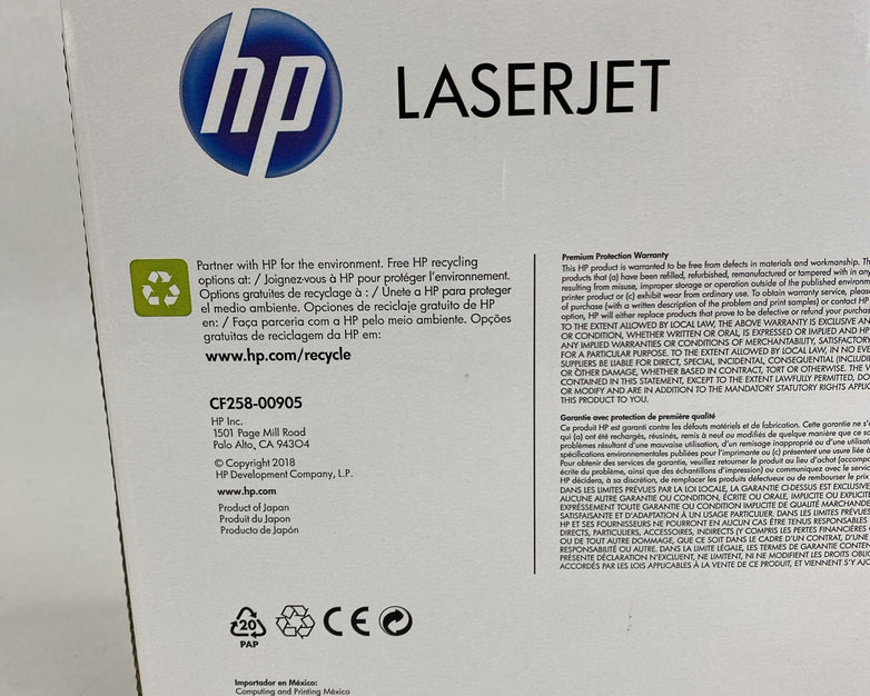HP CF258X 58X Black High Yield Toner Cartridge For HP LaserJet