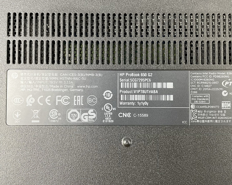 HP ProBook 650 G2 15.6" i5-6200U 2.30 GHz 8 GB RAM No SSD/OS/AC/Battery