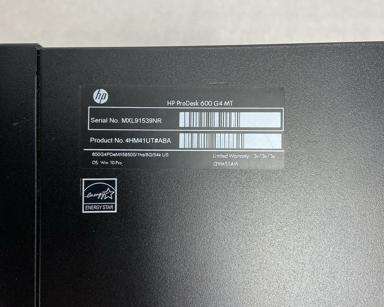 HP ProDesk 600 G4 MT Intel Core i5-8500 3GHz 8GB RAM No HDD No OS
