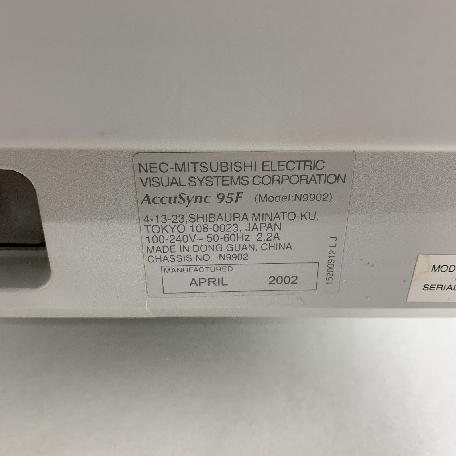 NEC AccuSync 95F M9902 VGA Color Computer Monitor Retro Gaming Grade B Tested