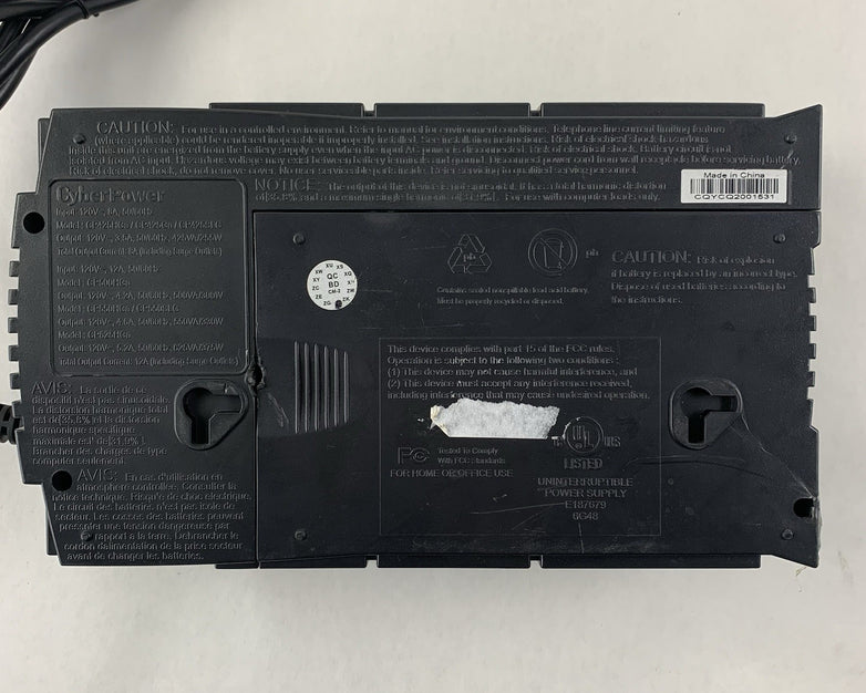 CyberPower CP550HGa Battery Backup Surge Protector 8 Outlets 550VA No Batts