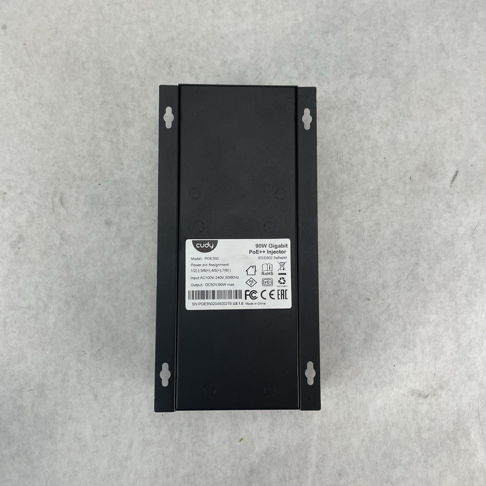 Cudy PoE350 Gigabit POE++ Injector 10/100/1000Mbps Adapter 90W Power Tested