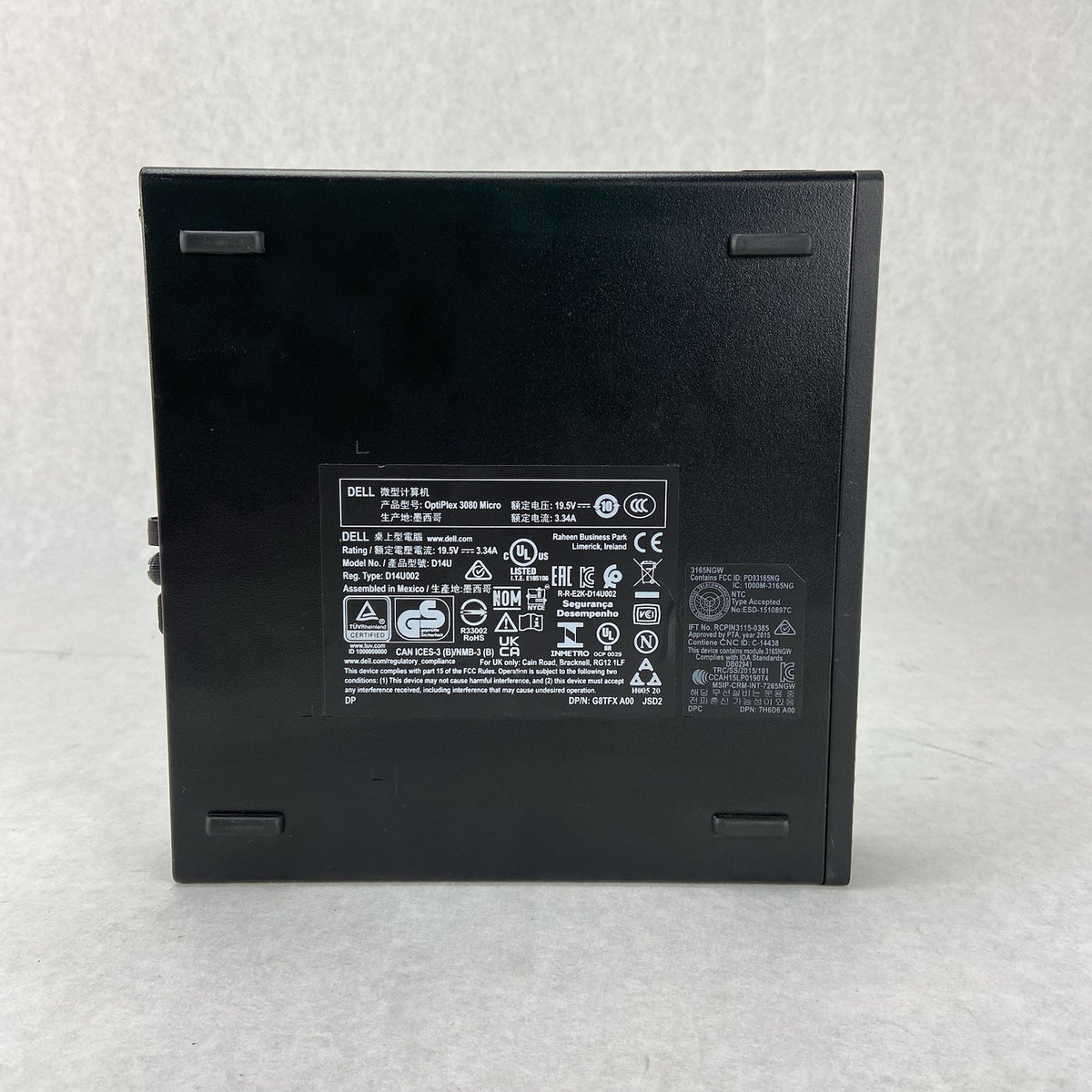 Dell Optiplex 3080 MFF Intel Core i55-10500T 2.3GHz 16GB RAM w/AC No HDD/OS4
